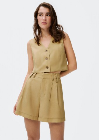 COLETE FEM MARROM MEDIO