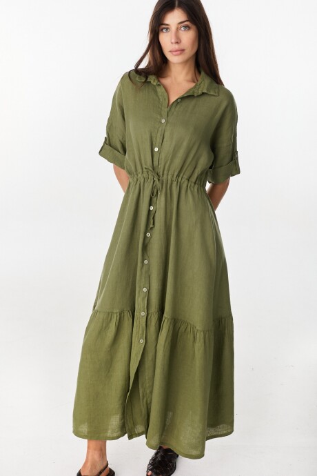 Vestido Camisero Julia Verde Oliva