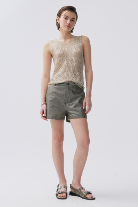 Short Astral Plateado Oscuro
