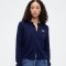 FRCH LOGO CASHSOFT CREW CARDI NAVY UNIFORM