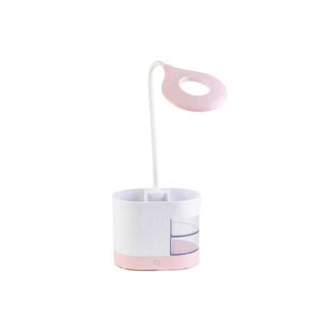 Lámpara Veladora Led Portátil Con Portalápices Rosado