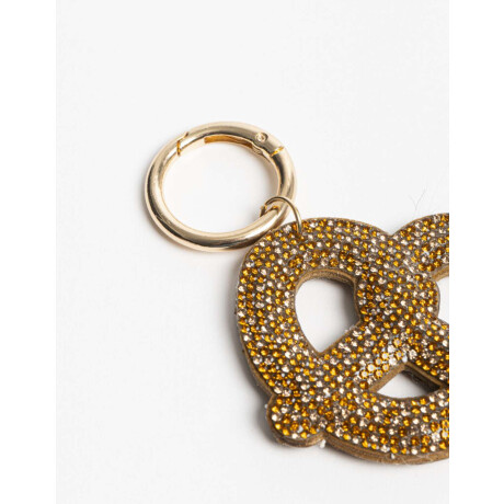 Llavero Y Bag Charm Pretzel Shiny Marron Medio