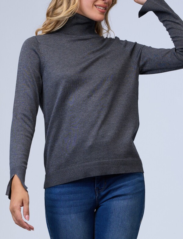 Polera Basica GRIS OSCURO