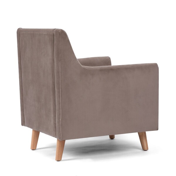 Butaca Sillon Poltrona Durham Tejido Patas Madera GRIS