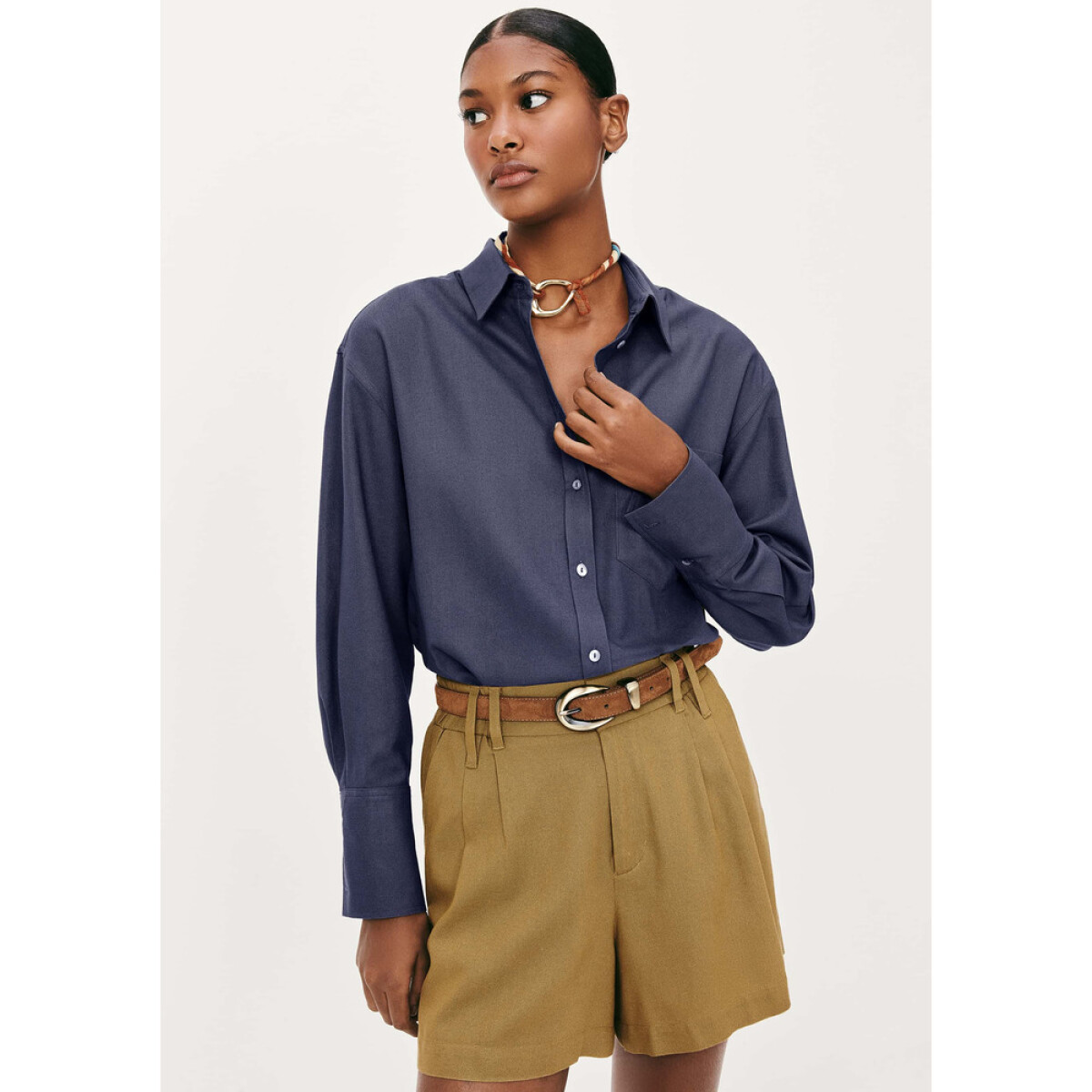 CAMISA FEM - AZUL ESCURO 