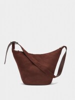Bolso Bandolera De Piel Lisa burdeos