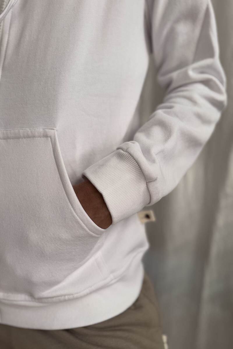 Campera capucha Blanca