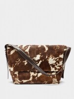 Bolso De Hombro De Piel Con Pelo crudo