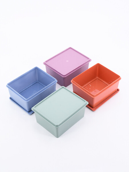 CONTENEDOR SET 4 PCS MULTICOLOR