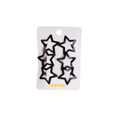 Broche pinzas para cabello x6 diseño estrella Broche Pinzas Para Cabello X6 Diseño Estrella