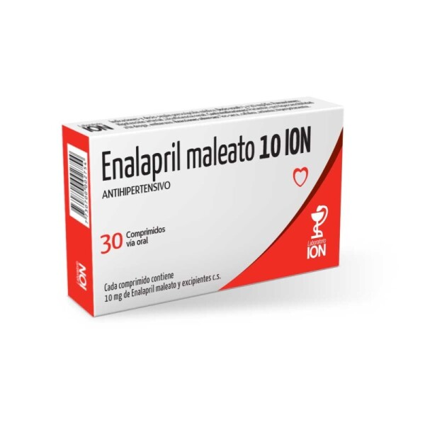 Enalapril 10 mg 30 Comprimidos - ION Enalapril 10 mg 30 Comprimidos - ION