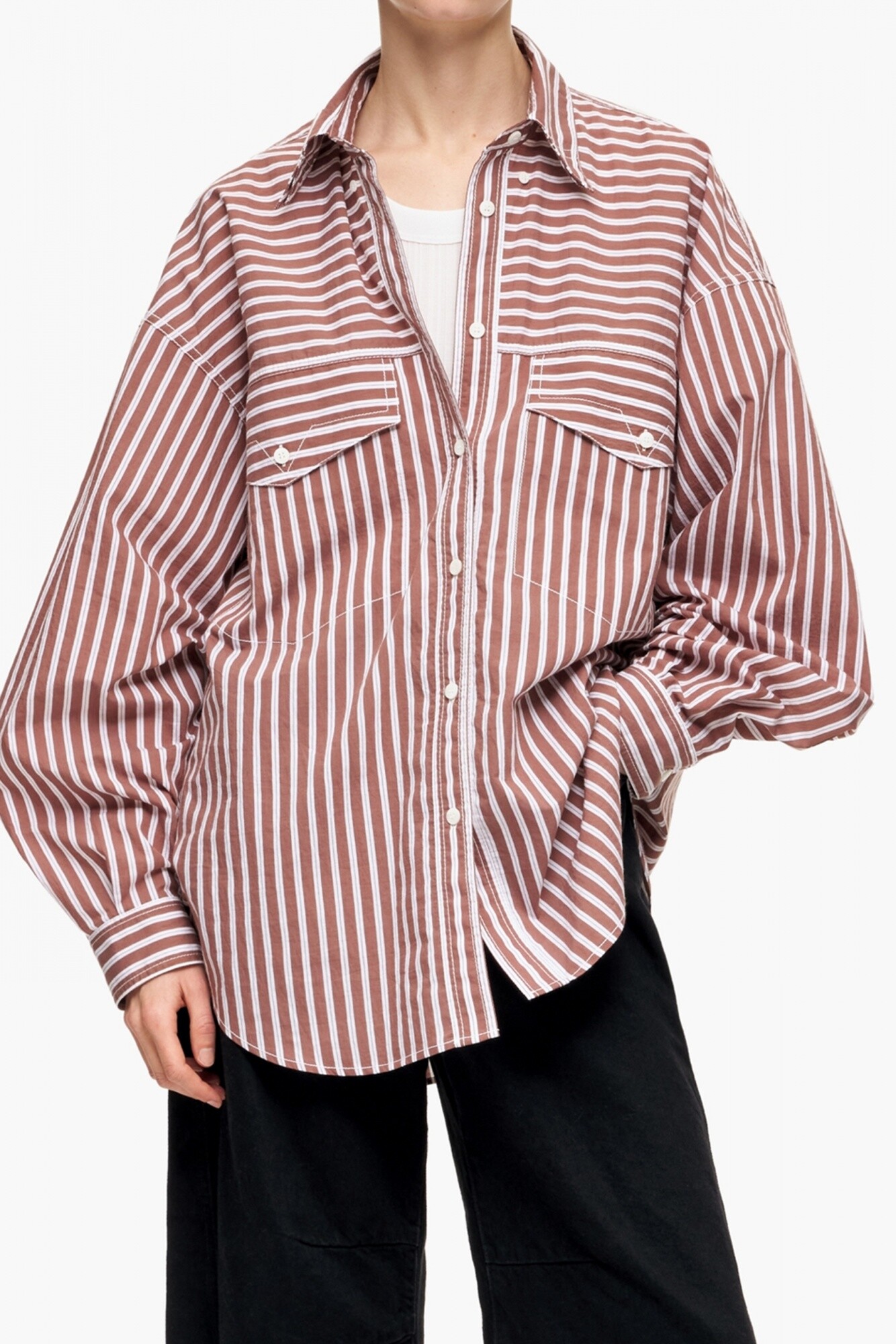 Camisa oversize popelin online