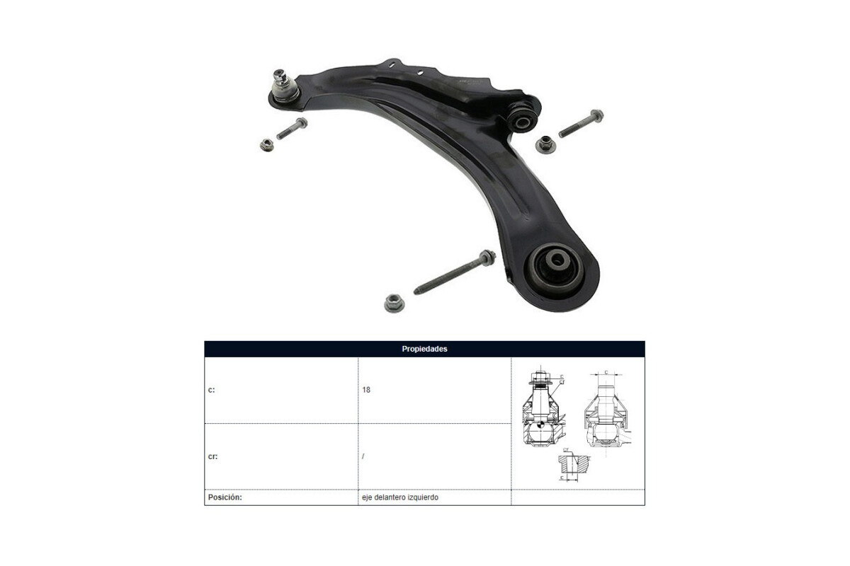 Parilla De Suspension Delantera Renault Megane/Captur 00-18 Izq Parilla De Suspension Delantera Renault Megane/Captur 00-18 Izq