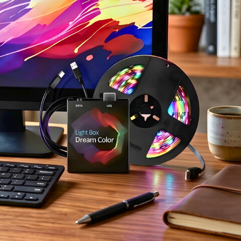 Cinta Tira Luces Led Rgb 5 Metros Ambilight Monitor Tv Y + Cinta Tira Luces Led Rgb 5 Metros Ambilight Monitor Tv Y +