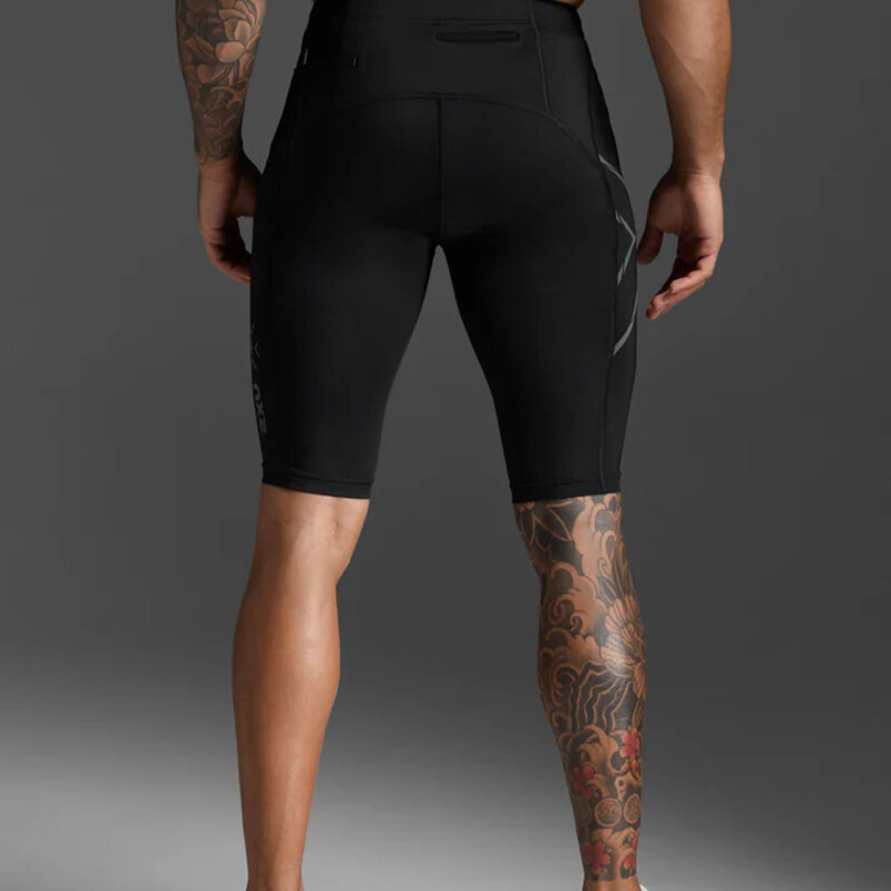 Short Running Light Speed Compression Hombre Black/black Reflective