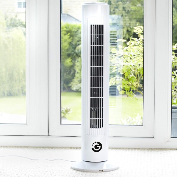 Ventilador Goldtech Torre Vertical 3 Velocidades Silencioso Variante Color Blanco