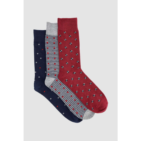 Pack x3 medias media caña diseño Variante 29