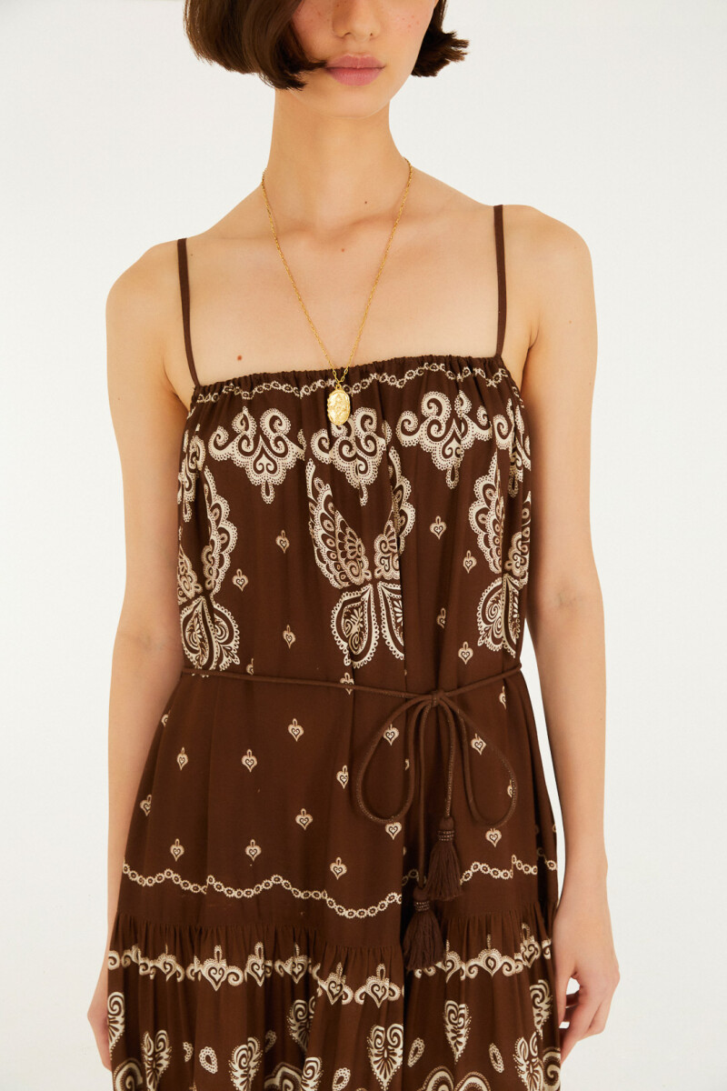 VESTIDO LARGO Marron