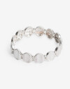 Pulseras Elásticas Metal Pulsera Elástica De Metal - Plateado Plata Mate