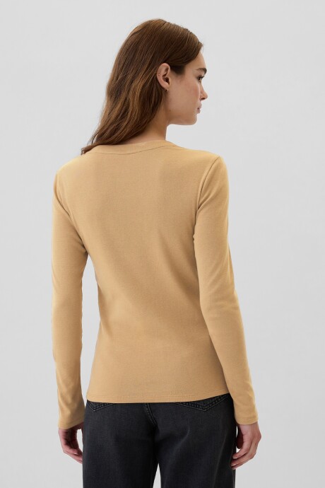Remera Básica Cuello Redondo Manga Larga Mujer Mojave
