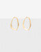 Aros Colgantes Largos Metal Aros Colgantes Ovalados - Dorado