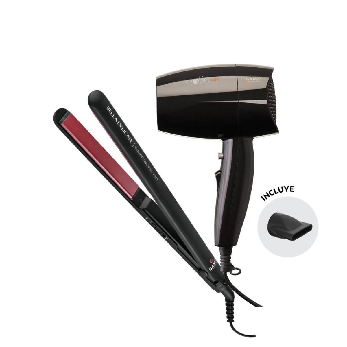 Combo Planchita y Secador Gama Italy Eolic Min 