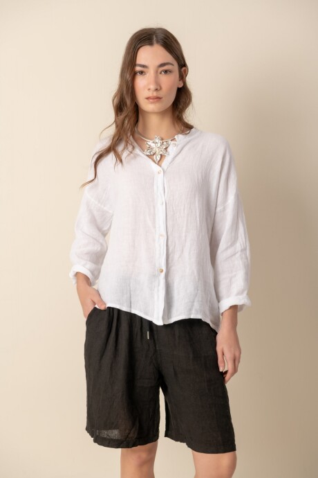 Camisa de lino Blanco