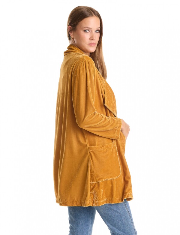 Blazer Velour MOSTAZA