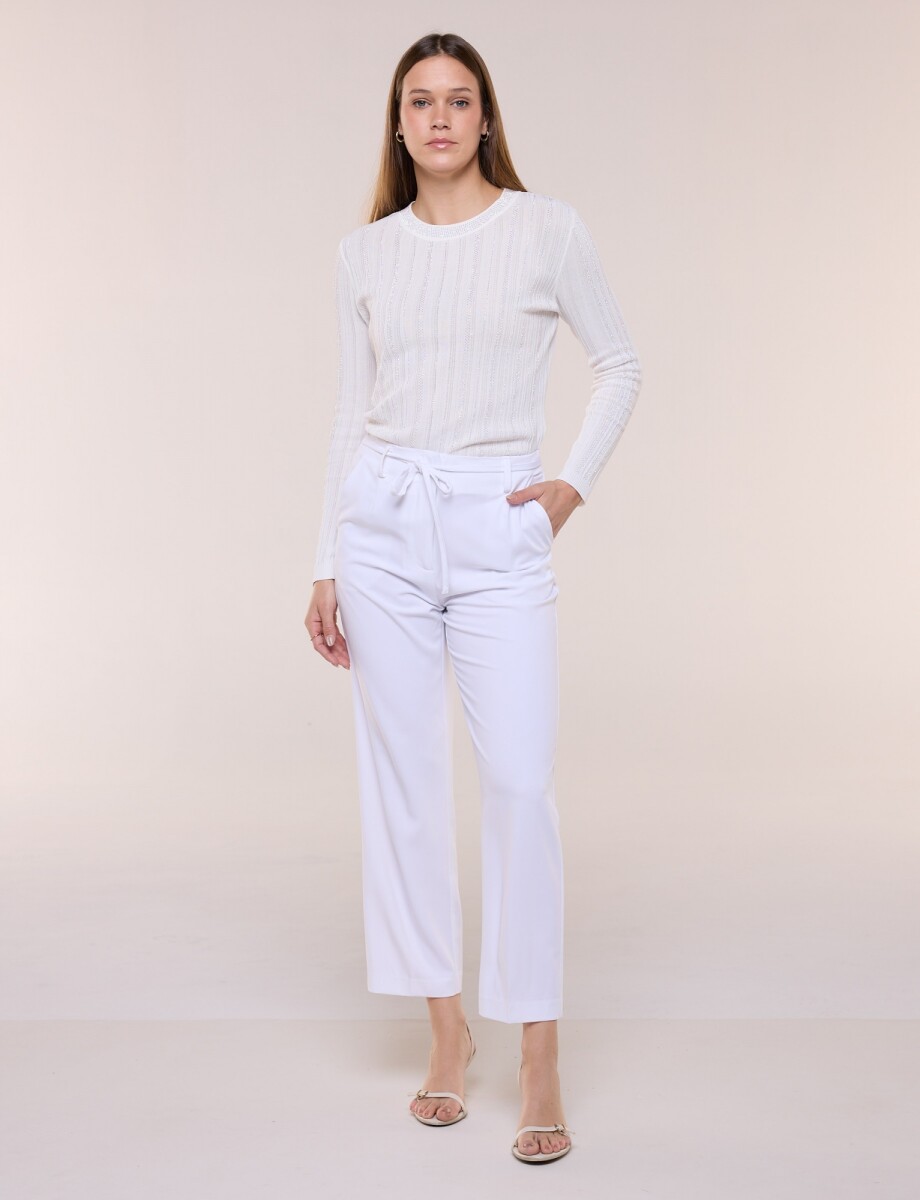 Pantalon Ankle - Blanco 