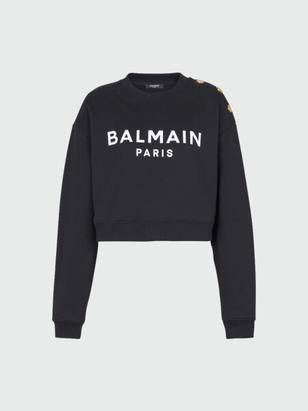BALMAIN - SWEATSHIRT ESTAMPADO PARIS Negro