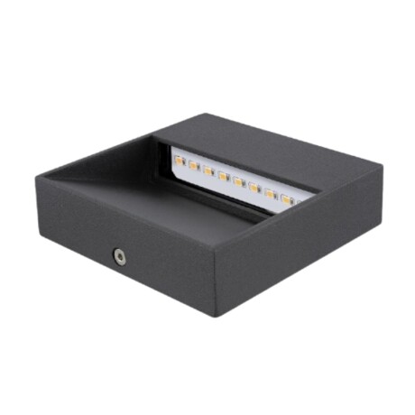 ARTEFACTO EXTERIOR DE PARED CUADRADO GALEANO 3W Luminaria de Exterior de Pared Cuadrado Galeano 3W Gris