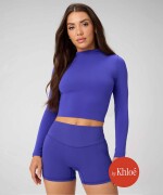 Polo Manga Larga Seamless Long-Sleeve Essential Tee Mujer Nightfall