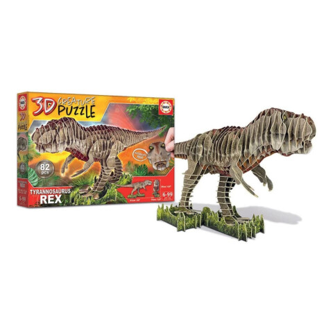 Puzzle Dinosaurio T-rex 3d Rompecabezas Educa Niños Puzzle Dinosaurio T-rex 3d Rompecabezas Educa Niños