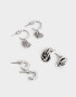 Aros Sets Bañada en Plata Aro Set Bañado En Plata - Plateado