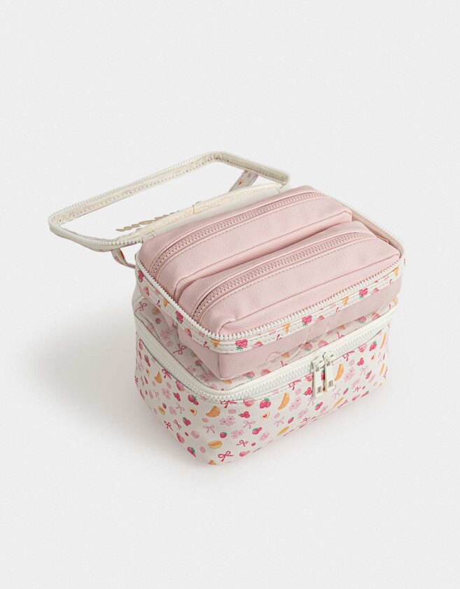 Porta Cosméticos Necessaires - Estampado Flores