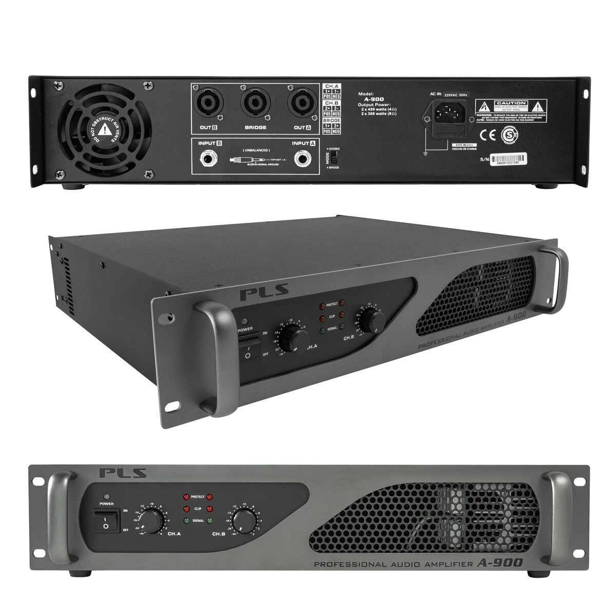 POTENCIA PLS A900 2 X 450W 4 OMHS 