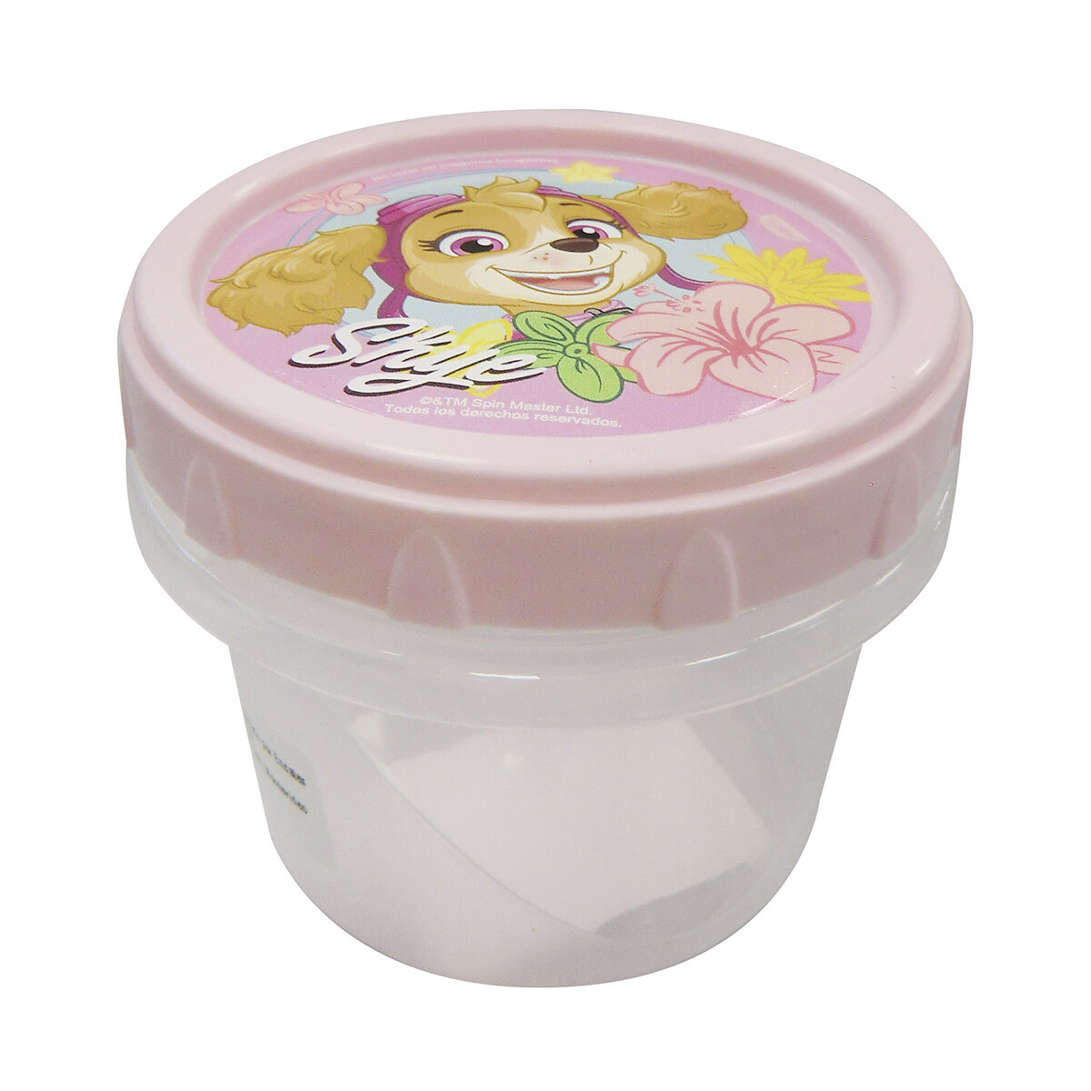 Pote Plástico Paw Patrol 300 ml con Tapa Rosca - ROSA 
