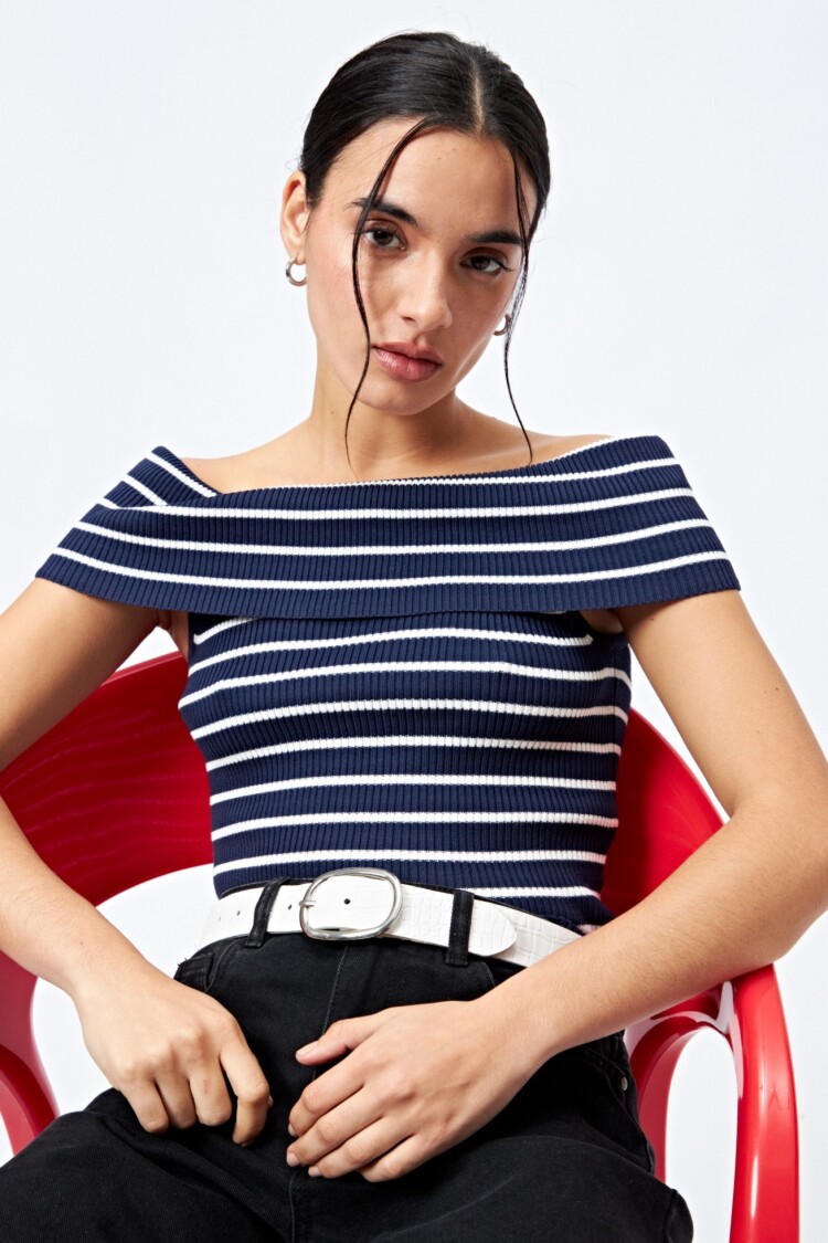 TOP FEDRA Blanco/Azul