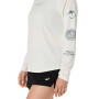 Polo Running Fujitrail Logo LS Top Mujer Cream