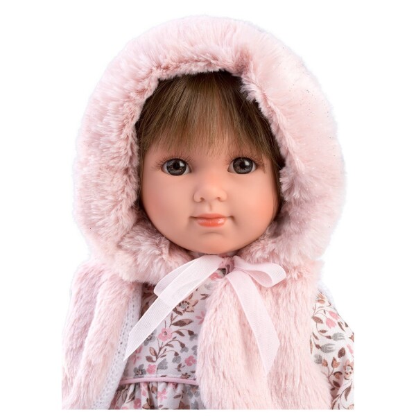 Muñeca Llorens Bebota Sara Chaleco Peludo Capucha Vestido Variante Modelo Sara