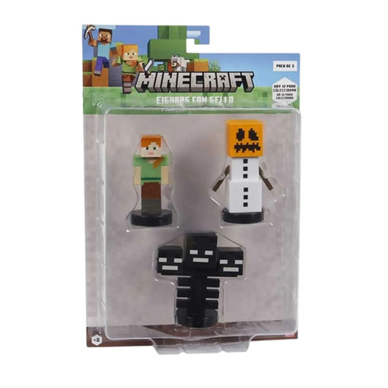 Minecraft Sellos Pack 3 figuras Golem de Nieve