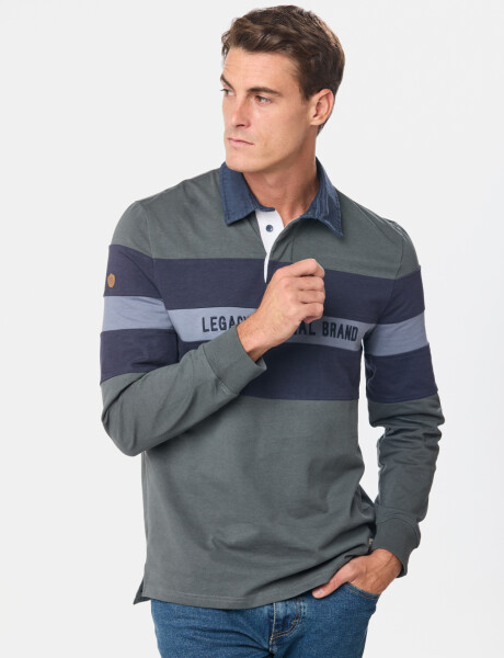 REMERA POLO RAYADA Verde