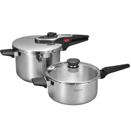 SET DE 2 OLLAS A PRESION 4 Y 6 LITROS CUORI RAPID DUO 001