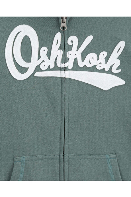 Campera de algodón, con capucha y logo. Talles 6-14 Sin color
