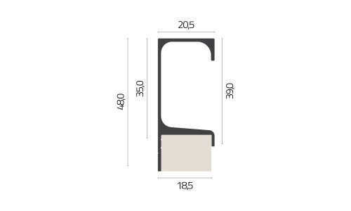 Perfil tirador para mueble RM 086 blanco 3 mts Perfil Tirador Para Mueble Rm 086 Blanco 3 Mts