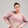 Buzo tejido Slowly Beige/rosa