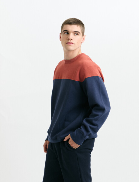 470916 SWEATER HARRY Naranja/azul Piedra