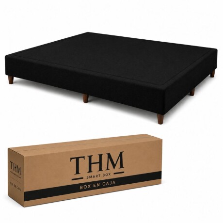 Cama SmartBox HAMPTONS Extra King 200x200 cm Negro