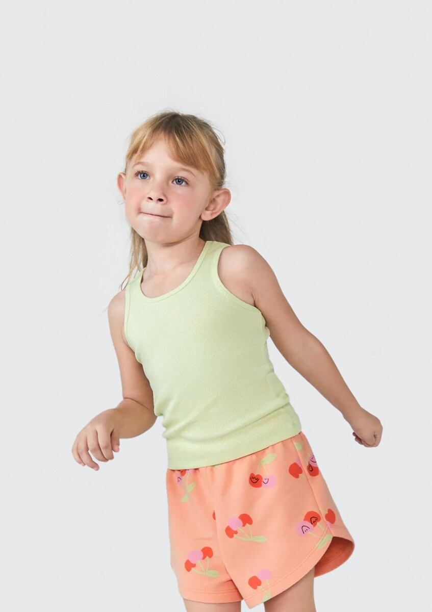 MUSCULOSA BÁSICA INFANTIL ACANALADA - VERDE 