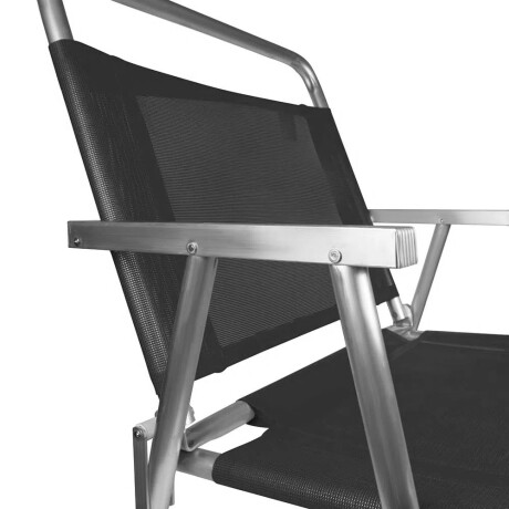 Reposera Silla Alta Plegable en Aluminio Mor Oversize Negro